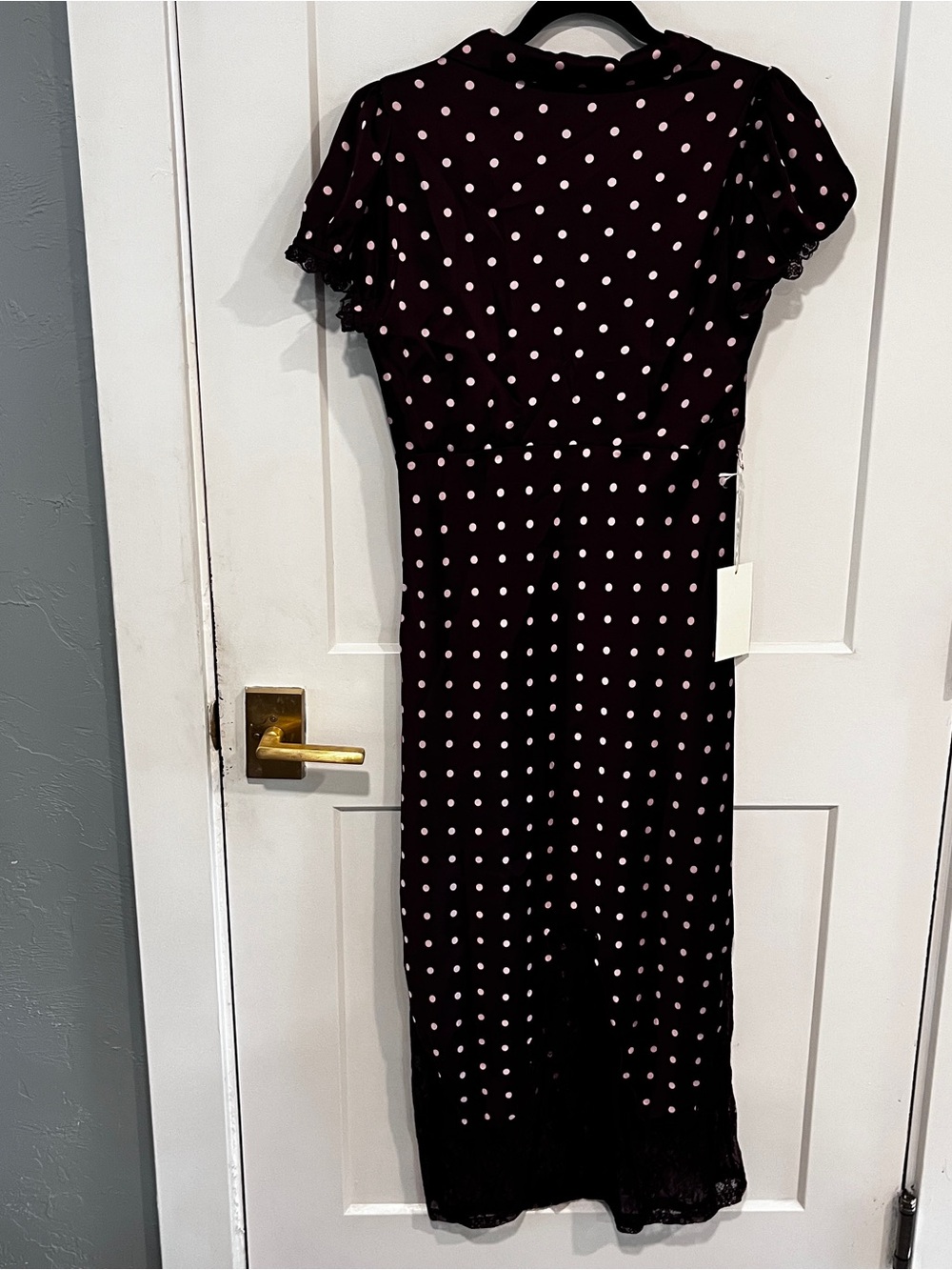 Arose Studio Nerina Collared Lace Midi Dress Medium - Picture 10 of 15
